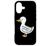 Womens Kids Funny No Thoughts Just Vibes Duck Lover Coque pour iPhone 17