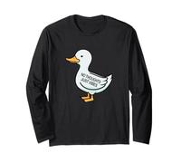 Womens Kids Funny No Thoughts Just Vibes Duck Lover Manche Longue