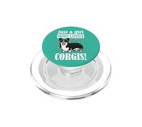 Womens Kids Just A Girl Who Loves Corgis Tricolor Dog Lover PopSockets PopGrip pour MagSafe