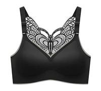 Womens Large Size Butterfly Beauty Back Wrap Breast Latex No Steel Ring Ice Silk Sports Bra Gathering Underwear Bustier Cuir Grande Taille