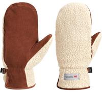 Women's Leather Mittens For Outdoor Warm Fleece Thinsulate Winter Ski Sheepskin Gloves Suede Sl020eu