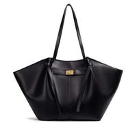 Women's Leather Tote Bag,Large Shoulder Handbag with Detachable Strap | Faux Leather Shoulder Handbag with Twist-Lock Detail,for College Work School Shopping Travel and Office