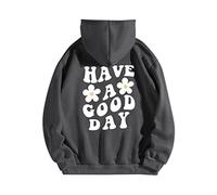 Women's Letter Print Hoodies - Sweat À Capuche Femme Hiver Imprimé Hoodie Les Loisirs en Plein Air Sweatshirt Confortable Hauts Épaissir Sweat-Shirt Chic Tops Grande Taille Sweat