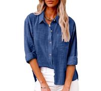 Women's Long Sleeve V-Neck Chiffon Blouses Tops Button Down Slim Shirts Tunics Ladies 2024 Summer Tops