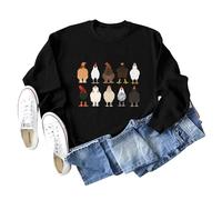 Women's Loose Fit Graphic Sweatshirt, Long Sleeve Crewneck Pullover for Daily Relaxation
