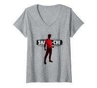 Womens Marvel Shang-Chi and the Legend of the Ten Rings Silhouette V-Neck T-Shirt