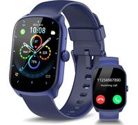 Women's Men's Smart Watch With Bluetooth Calling, 1.95 Inches Hd Curved Screen Smartwatch Pedometer/Sleep/Heart Rate Monitor, Sports Watch With 110+ Sports Modes, Ip68 Smart Watch, Dark Blue