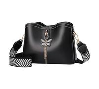 Women's Mini Casual Solid Color Shoulder Bag,Large Capacity Single Crossbody(Black)