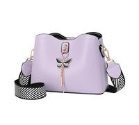 Women's Mini Casual Solid Color Shoulder Bag,Large Capacity Single Crossbody(Purple)
