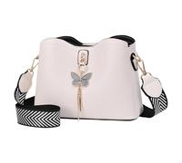 Women's Mini Casual Solid Color Shoulder Bag,Large Capacity Single Crossbody(White)