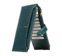 Women's Money Exchange-Pu Leather Money Exchange, rétro PU Leather Holder Money Exchange | Échange d'argent des entreprises de voyage avec une double fermeture à glissière pour stocker plusi