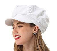 Womens Newsboy Cap Summer Beret Cap- 100% Cotton 8 Panels Vintage Cabbie Hat- Octagonal Visor Cap for Women Girls Ladies Gift