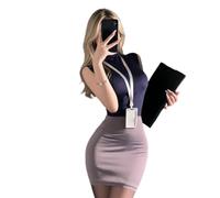 Women's Office Secretary Costume, Fancy Office Uniform, Cosplay Secretary