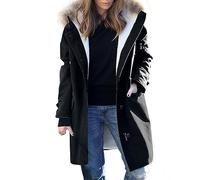 Women's Padded Coat Winter Faux Fur Hooded Quilted Coat Warm Jacket Outwear Outdoor Skiing Snowboarding Overcoat B-55
