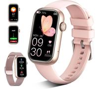 Women's Pedometer Watch, 1.47 Inch Hd Smart Watch With Heart Rate Activity Monitor/Sleep Tracking/Spo2, 24 Sports Modes, Ip68 Waterproof Smartwatch For Android Ios, Pink