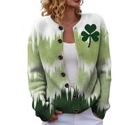 Women's Pink Heart Knit Cardigan Casual Loose Fit Sweater for Fall and Winter