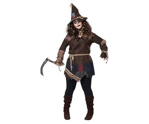 Women's Plus Size Creepy Scarecrow Fancy Dress Costume 2X