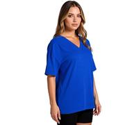 Women's Plus Size V Neck Short Sleeve T Shirt and Biker Shorts Set 2 Piece Outfits Casual Loose Fit Athletic Lounge Wear Summer Workout Black