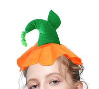 Womens Pumpkin Headband - Autumn Orange Pumpkin Hat Hairband Set | 3D Orange Hat Halloween Pumpkin Headband Costume Accessory | Hair Pumpkin Accessory for Thanksgiving Party School Cosplay