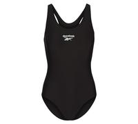 Reebok Womens Swimsuit One Piece in Black, Competitive Water Sports, Racer Back Cut Out Style Swimwear Bathing Suit