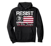 Womens Resist Protest We The People 8647 86 47 Drapeau de Protestation Sweat à Capuche