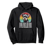 Womens Retro Vintage Every Snack Miniature Schnauzer Lover Sweat à Capuche