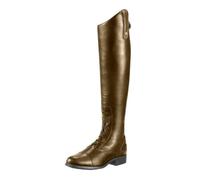 Women's Riding Boots Equestrian Style - Flat Heel, Knee-High Leather Look, Wide Calf & Plus Size Available, Durable Pull-On Boots(Coffee,47 EU)