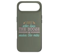 Womens She Who Has The Booze Makes The Rules Funny Bartender Coque pour iPhone Air