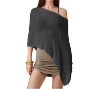 Women's Sheer Mesh Poncho - Lightweight See-Through Bolero Cover-Up for Beach & Summer Nights