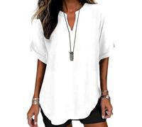 Women's Shirt (FR/ES, Alpha/Lettres, TG, Taille Normale, Taille Normale, White)