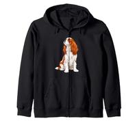 Womens Sitting Blenheim Cavalier King Charles Spaniel Lover Sweat à Capuche