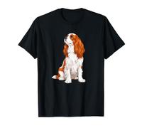 Womens Sitting Blenheim Cavalier King Charles Spaniel Lover T-Shirt