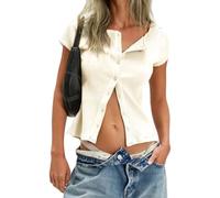 Women's Slim Fit Ribbed Cardigan Sweater Button Up Fall Top