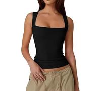 Womens Slim Fit Vest Tops Solid Colour Sleeveless Straps Tank Tops Ladies Summer Sexy Blouse Casual Trendy Shirts F-216