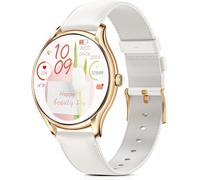 Women's Smart Watch 1.43 Inch Amoled Screen, Ip68 Smartwatch With Heart Rate Monitoring/Spo2/Menstrual Cycle/Sleep, 120+ Sports Modes, Elegant Ultra-Thin Design (Rose Gold/White)