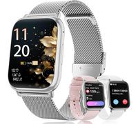 Women's Smart Watch, 1.83 Inch Smartwatch With Bluetooth Calling, 113+ Sports, Pedometer, Menstrual Cycle, Sleep Monitor, Women's Smart Watch, Smart Bracelet For Android Ios (Silver)