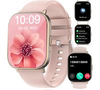 Women's Smart Watch, 2.01 Inch Hd Smartwatch With Ble5.2 Call, Pedometer, Sleep Monitor, Heart Rate Monitor, 120+ Sports Modes, Waterproof Ip67 Smart Watch For Android Ios, Pink