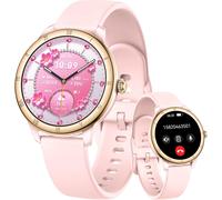Women's Smart Watch With Bluetooth Call 1.27 Inch Round Smartwatch With Ip68 Heart Rate Spo2 Sleep Monitoring 110+ Sports Modes Pedometer Calories For Android Ios