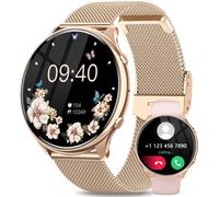 Women's Smart Watch With Bluetooth Call, Ip67 Smartwatch With 120+ Sport, Women's Heart Rate Function, Calories Spo2 And Sleep, Smart Watch For Android Ios, Gold