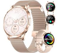 Women's Smart Watch With Bluetooth Calling, 1.32 Inch Amoled Ultra-Thin Smartwatch Women's Health Smartwatch/24h Heart Rate/Spo2/Sleep Tracking/100+ Sports Pedometer Modes, 5atm Waterproof For Androi