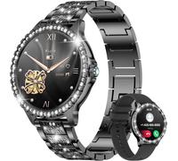 Women's Smart Watch With Bluetooth Calling, 1.32 Inch Hd Smart Watch With Female Heart Rate Sleep Function, 20 Sports Modes, Waterproof Ip67 Pedometer Calories Smartwatch Android Ios, Black