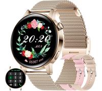Women's Smart Watch With Bluetooth Calling, 1.32 Inches Ip68 Waterproof Sports Smartwatch With Female Function, Spo2/Heart Rate/Sleep/Music Player/Pedometer For Android Ios (Gold)