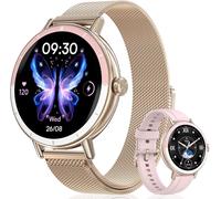 Women's Smart Watch With Call, 1.27 Inch Hd Smartwatch Ip68 With Female Function/120+ Modes Sport/Frequency/Cardiac/Spo2/Calories/Pedometer/Sleep, Fitness Watch Android Ios, Rosa