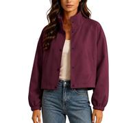 Women's Solid Color Casual Fashion Jacket With A Short Trench Coat (XL)