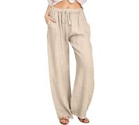 Women's Solid Color Fashionable and Comfortable Drawstring Loose Casual Wide Leg Long Pants