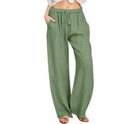 Women's Solid Color Fashionable and Comfortable Drawstring Loose Casual Wide Leg Long Pants