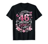 Womens Stepping Into My 46th Birthday with Grace & Faith T-Shirt