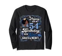 Womens Stepping Into My 54th Birthday With Grace & Faith Manche Longue