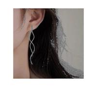 "Women's Sterling Silver 925 Silver Drop - Long Spiral20240603"