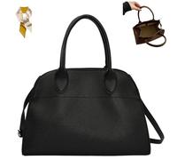 Women's Suede Purse Vintage Top Handle Bag,Large Suede Capacity Tote Bag,Casual Satchel Bags with Adjustable Strap (Black, Large)